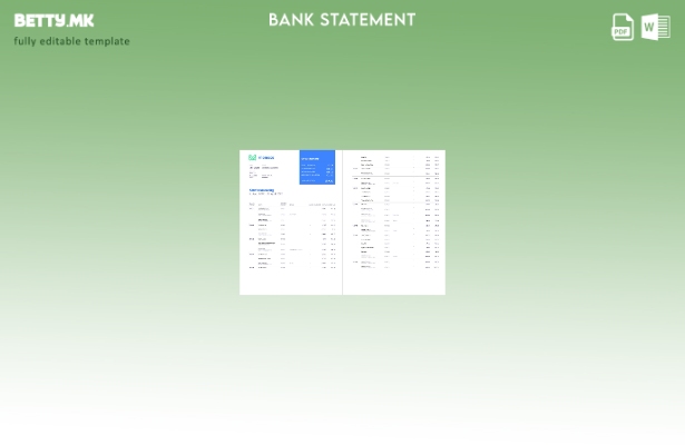 модерен стил Германија Monese банкарски извод на Deutsch, шаблон страници